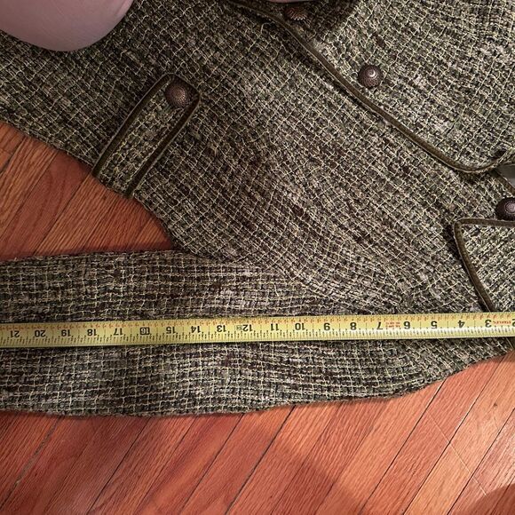 Travel comfort TravelSmith beautiful green tweed velvet trim sz 14 lined EUC - Picture 13 of 16